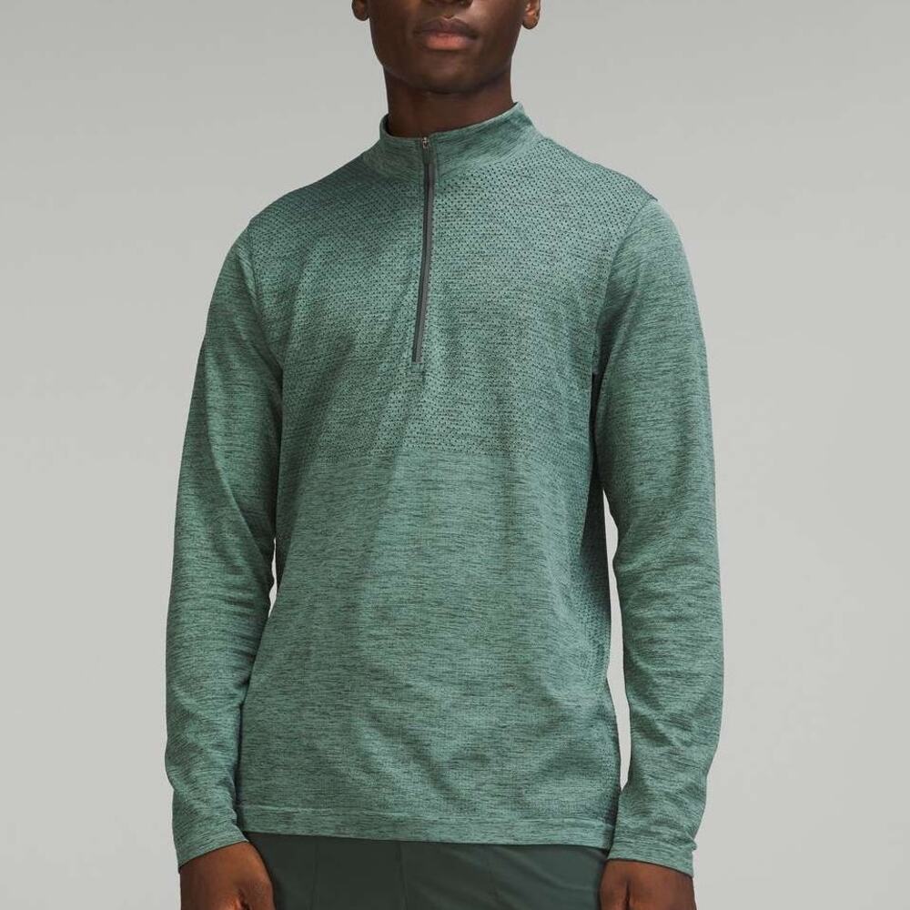 Lululemon Metal Vent Tech Half Zip Smoked Spruce / Tidewater Teal Size XL